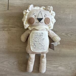 Demdaco Brave Little Lion Jersey Fabric Plush Stuffed Animal 16”